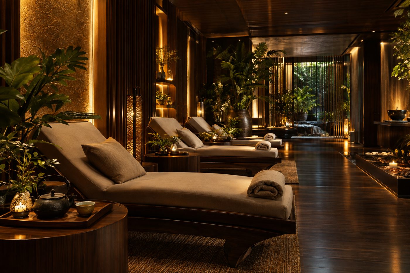Ruhelounge im Wellnessbereich