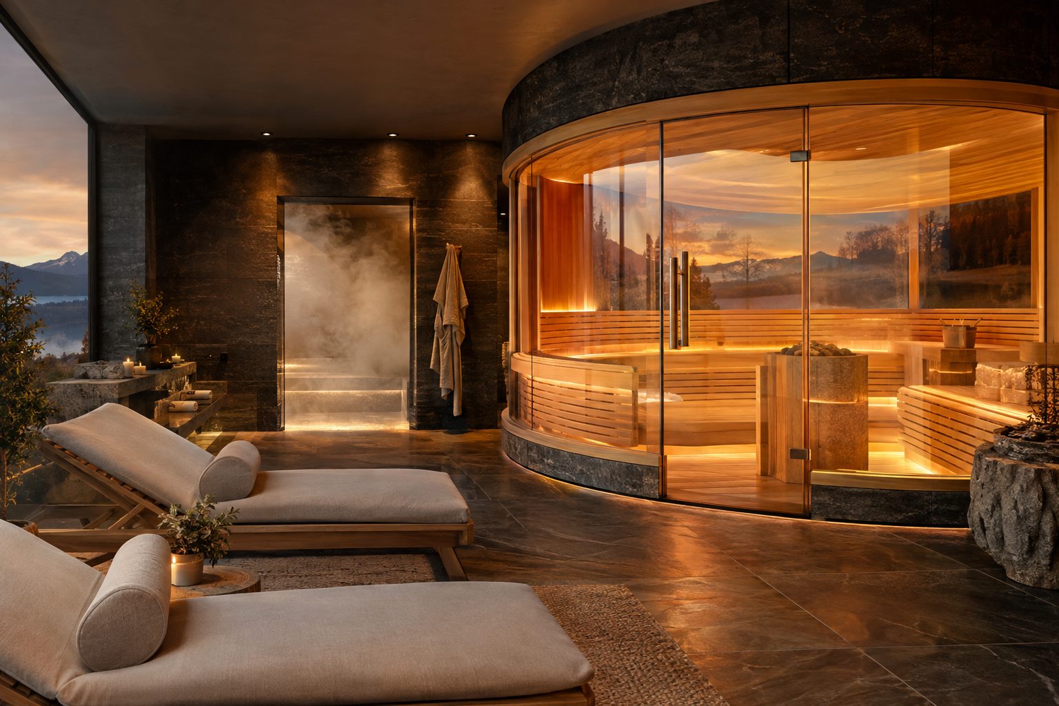 Wellnessbereich mit Sauna